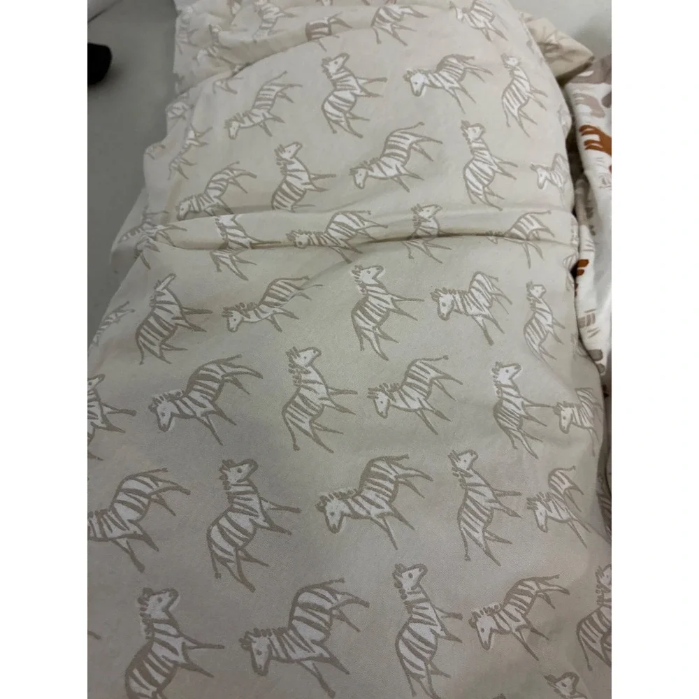 Lot of 4 Safari Jungle Animal‎ Print Fitted Crib Sheets Zebra Elephant Giraffe